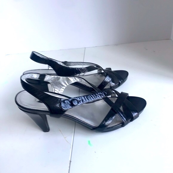 ECCO Patent Leather Strappy Heeled Sandals US 9/9.5 Euro 40 - Picture 6 of 11